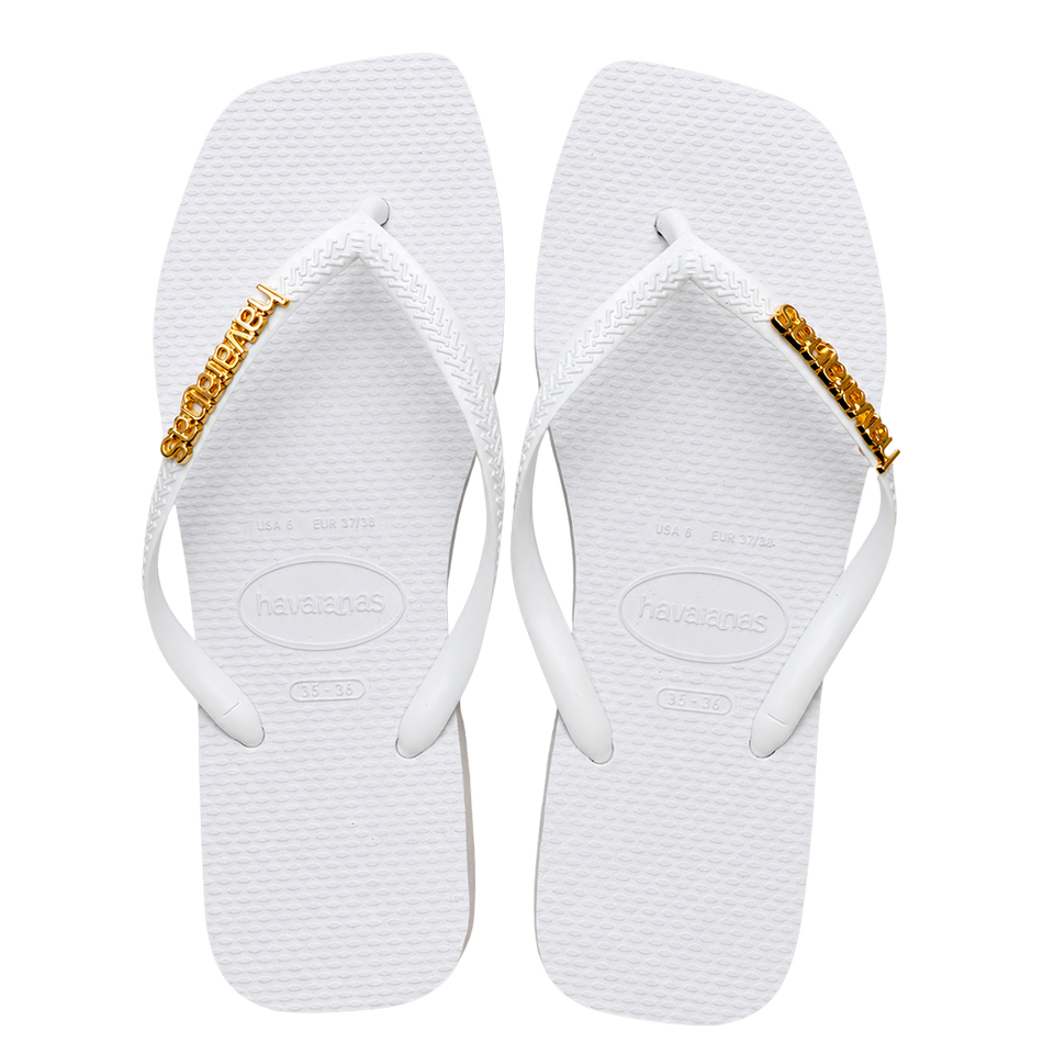 Havaianas Square + Plaquinha Dourado
