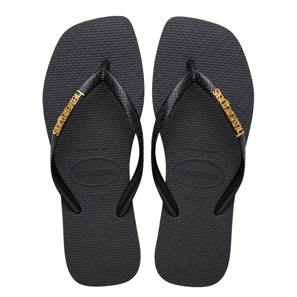 Havaianas Square + Plaquinha Dourado