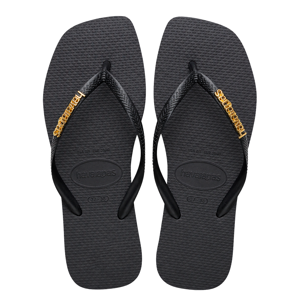 Havaianas Square + Plaquinha Dourado
