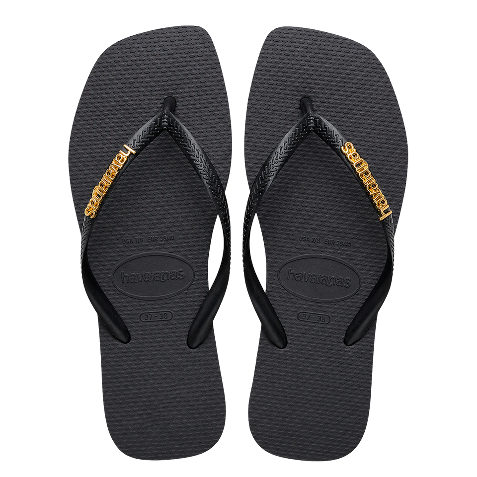 Havaianas Square + Plaquinha Dourado