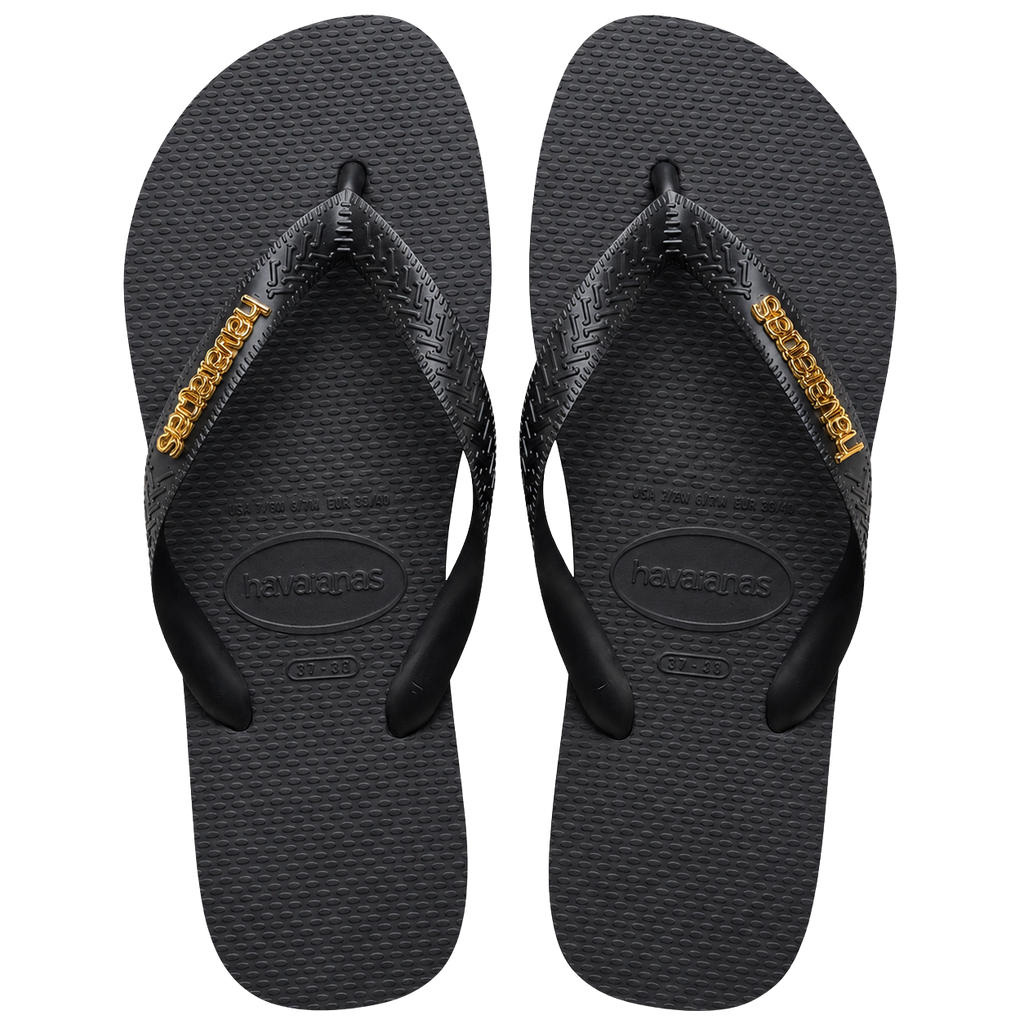 Havaianas Top + Plaquinha Dourado