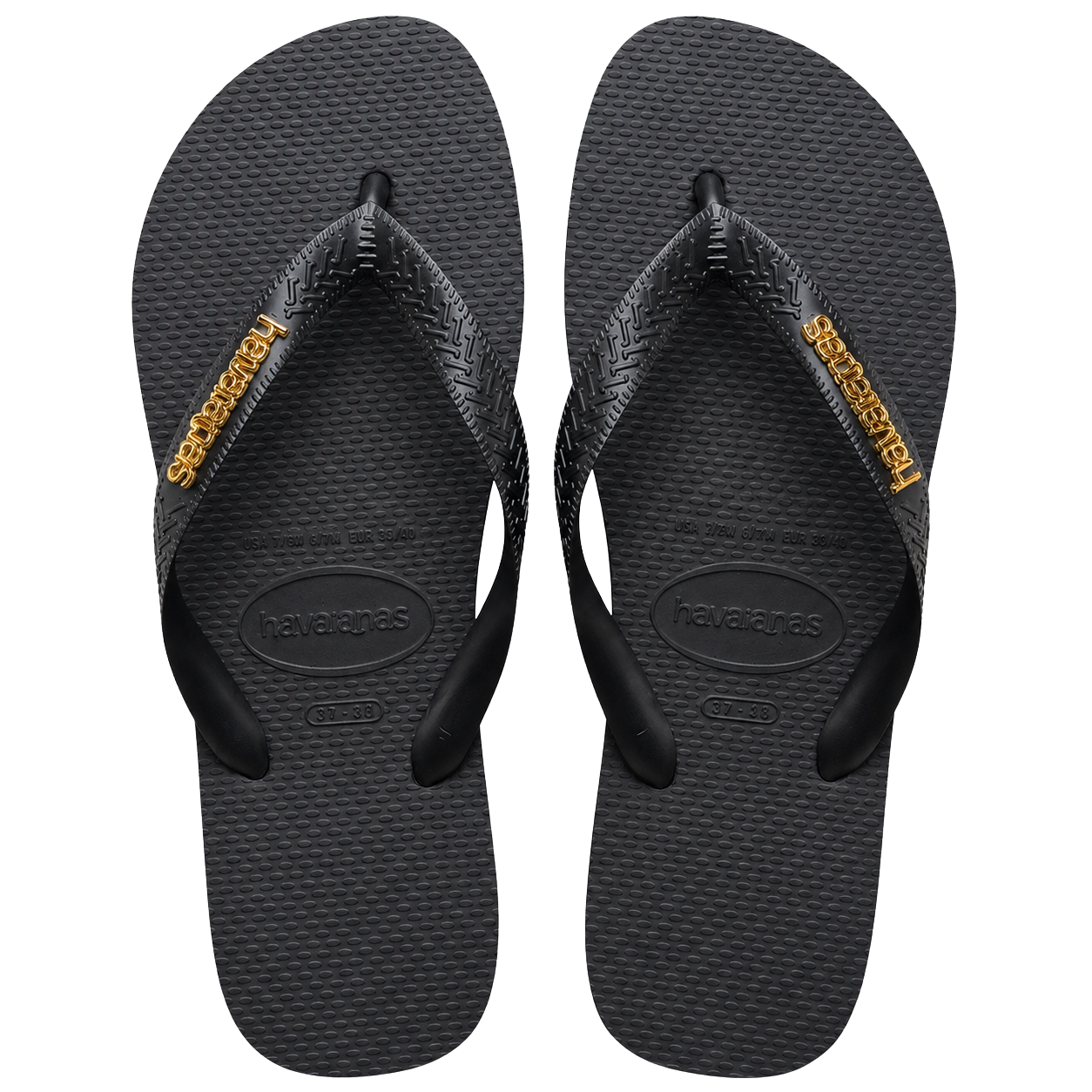 Havaianas Top + Plaquinha Dourado