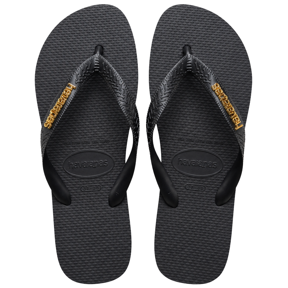 Havaianas Top + Plaquinha Dourado