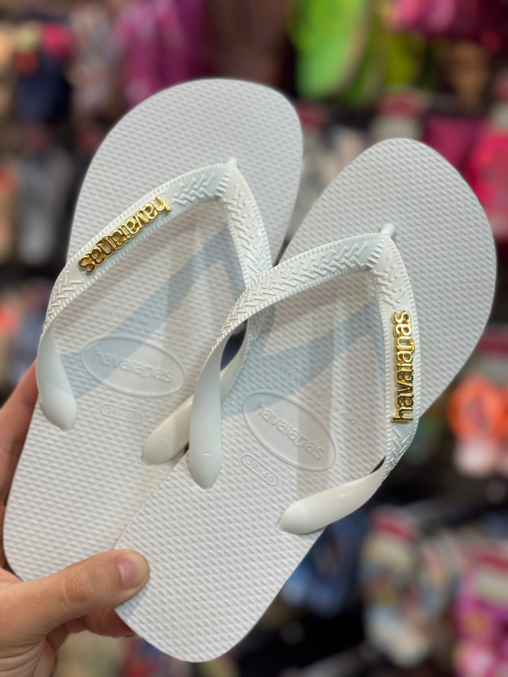 Havaianas Top + Plaquinha Dourado